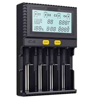 Cargador 4 baterías 18650, 18350 y 21700 Da Vinci